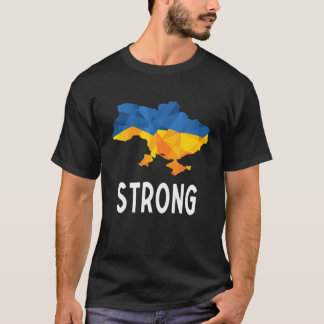 Ukraine Flag Emblem Map Patriot For Men And Women T-Shirt