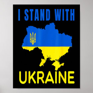 Ukraine flag emblem map patriot   poster