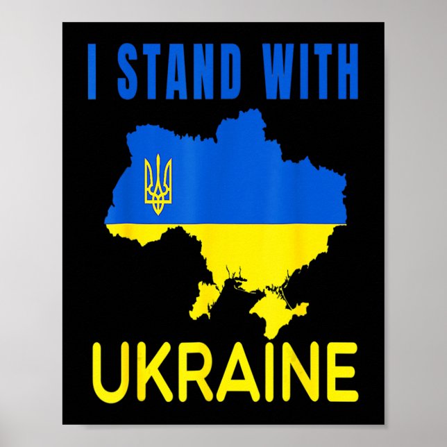 Ukraine flag emblem map patriot   poster (Front)