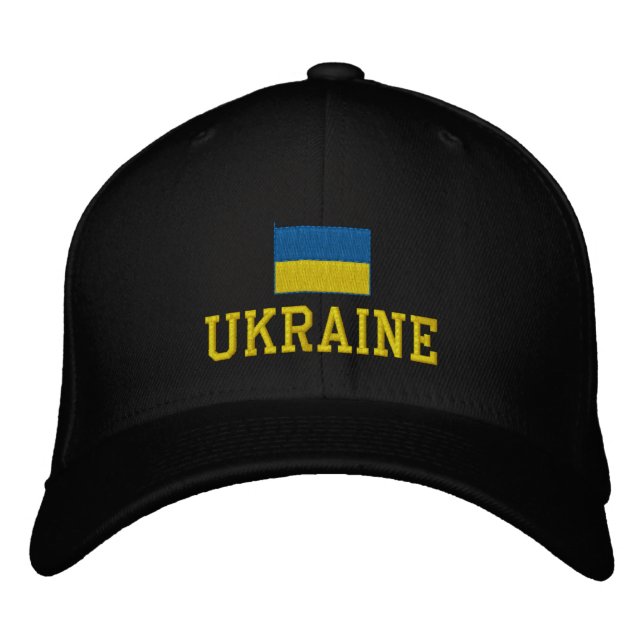 Ukraine Flag Embroidered Hat (Front)