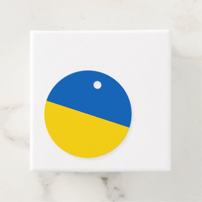 Ukraine flag favour tags (In Situ)