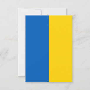 Ukraine flag Flat Thank You Card
