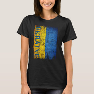 Ukraine Flag Gift Women Men Children Ukraine Retro T-Shirt