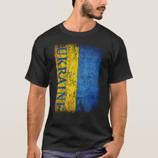 Ukraine Flag Gift Women Men Children Ukraine Retro T-Shirt
