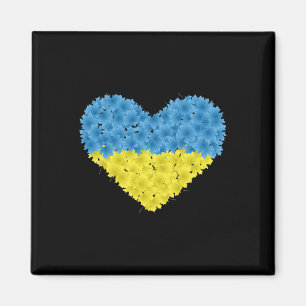 Ukraine Flag Heart Abstract Men Women Kids Teens P Magnet