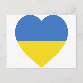 Ukraine Flag Heart Postcard