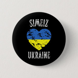 Ukraine Flag Heart Simeiz City 6 Cm Round Badge