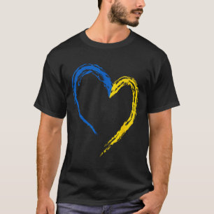 Ukraine Flag Heart Vintage Ukrainian Lovers Ukrain T-Shirt