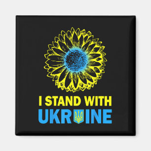 Ukraine Flag I Stand With Ukraine Sunflower Ukrain Magnet
