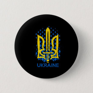 Ukraine Flag - I Stand With Ukraine Ukrainian Flag 6 Cm Round Badge