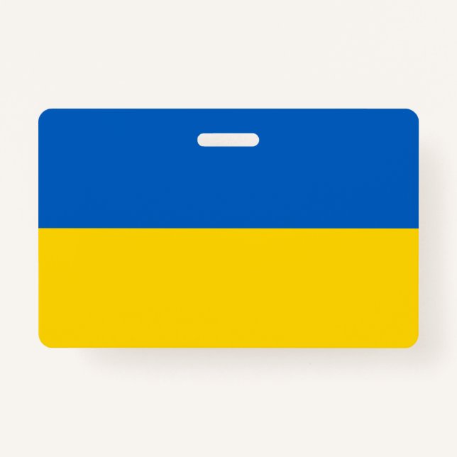 Ukraine Flag ID Badge (Front)