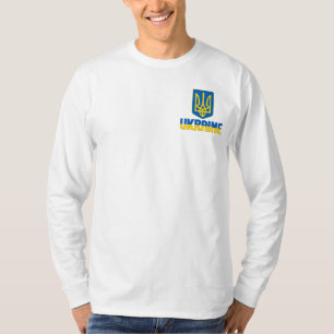 Ukraine Flag Inscription Coat Of Arms Pride T-Shirt