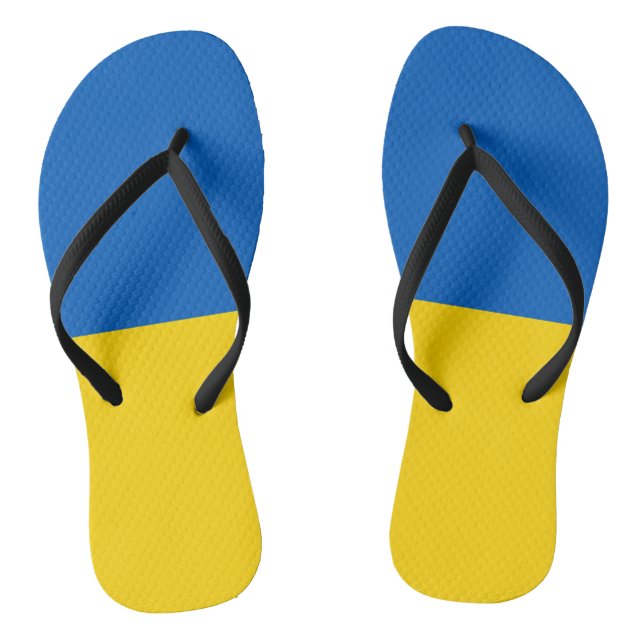 Ukraine Flag Jandals (Footbed)