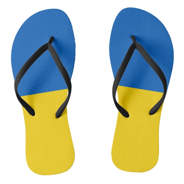 Ukraine Flag Jandals (Footbed)