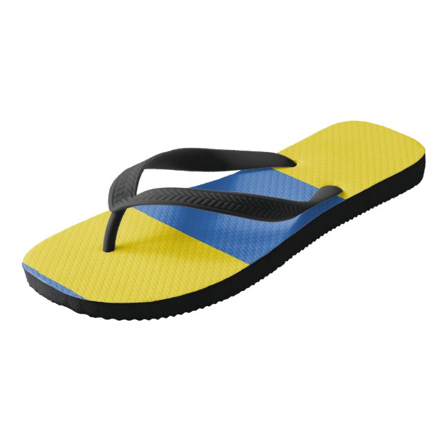Ukraine Flag Jandals (Angled)