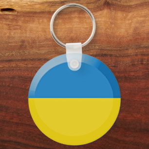 Ukraine flag key ring