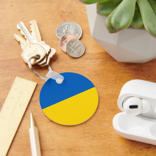 Ukraine flag key ring
