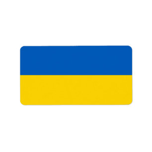 Ukraine flag label