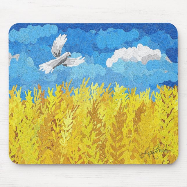 Ukraine Flag Landscape Mouse Pad (Front)