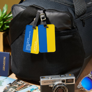 Ukraine flag luggage tag