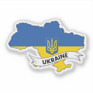 Ukraine Flag Map