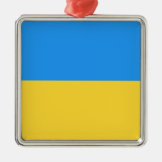 Ukraine flag metal tree decoration (Front)