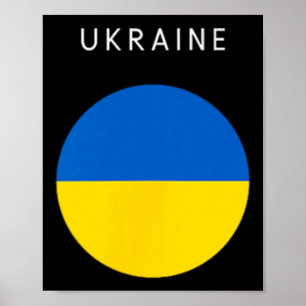 Ukraine Flag - Minimalist Souvenir World Travel Lo Poster
