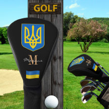 Ukraine & Flag Monogrammed Golf Clubs Covers