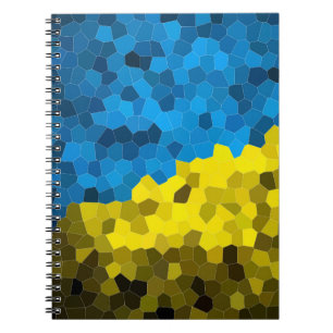 Ukraine flag mosaic notebook