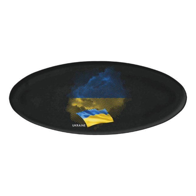 Ukraine flag name tag (Front)