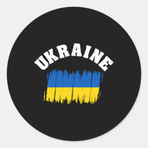 Ukraine Flag National Flag Kiev Ukrainian Kyiv 2  Classic Round Sticker