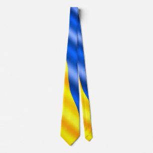 Ukraine Flag Neck Tie - We Stand With Ukraine