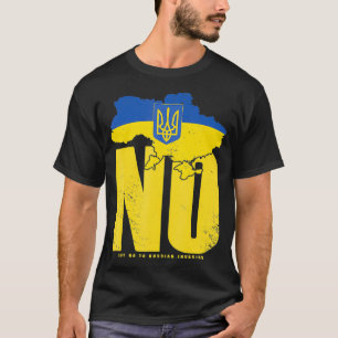 Ukraine Flag NO To Russian Invasion Ukrainian Coun T-Shirt