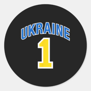Ukraine Flag One Classic Round Sticker