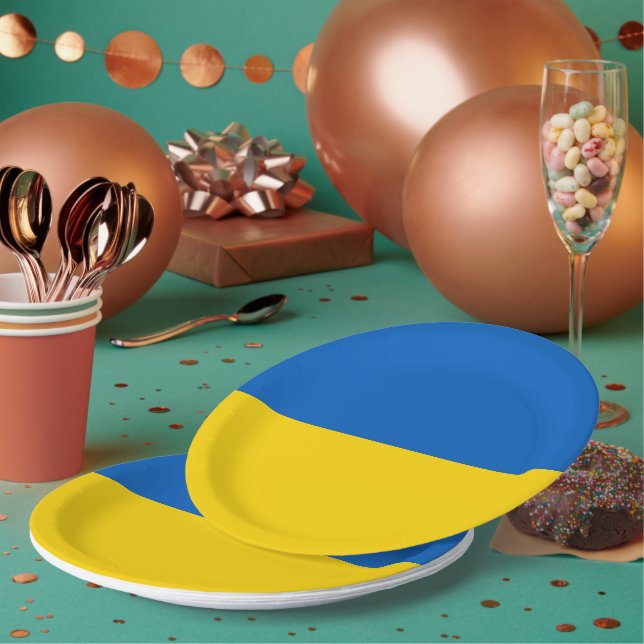 Ukraine flag paper plate (Multi)