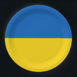 Ukraine Flag Paper Plate<br><div class="desc">Ukraine Flag</div>