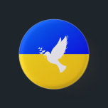 Ukraine Flag Peace Dove Button Support Freedom<br><div class="desc">Support Ukraine Buttons - Peace Dove - Ukrainian Flag - Freedom - Solidarity - Strong Together - Freedom Victory ! Let's make the world a better place - everybody together ! A better world begins - depends - needs YOU too ! You can transfer to 1000 Zazzle products. Resize and...</div>