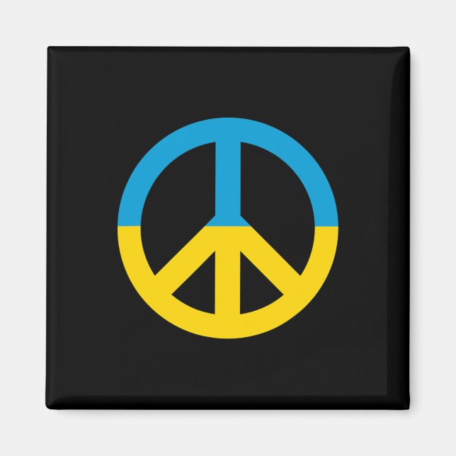 Ukraine Flag Peace Sign  Magnet (Front)