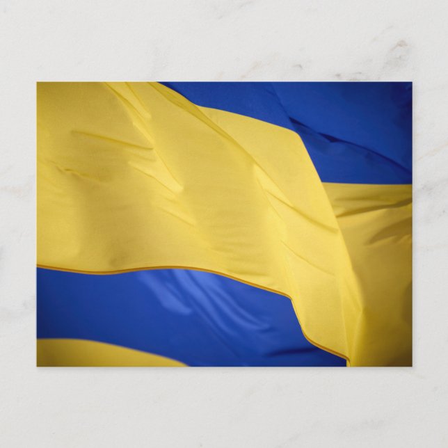 Ukraine Flag Photo Postcard (Front)
