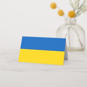 Ukraine flag place card