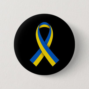 Ukraine Flag Pocket Ribbon Ukrainian Flag  6 Cm Round Badge