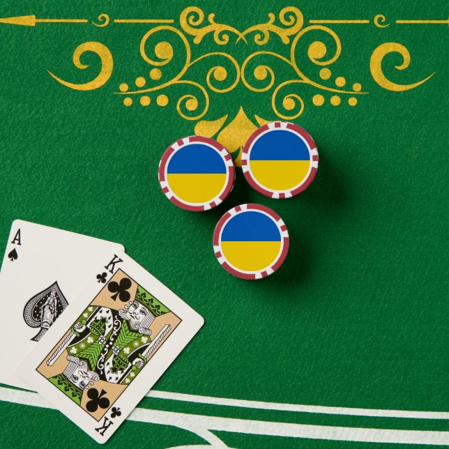 Ukraine flag poker chips (Poker Table (Stack))