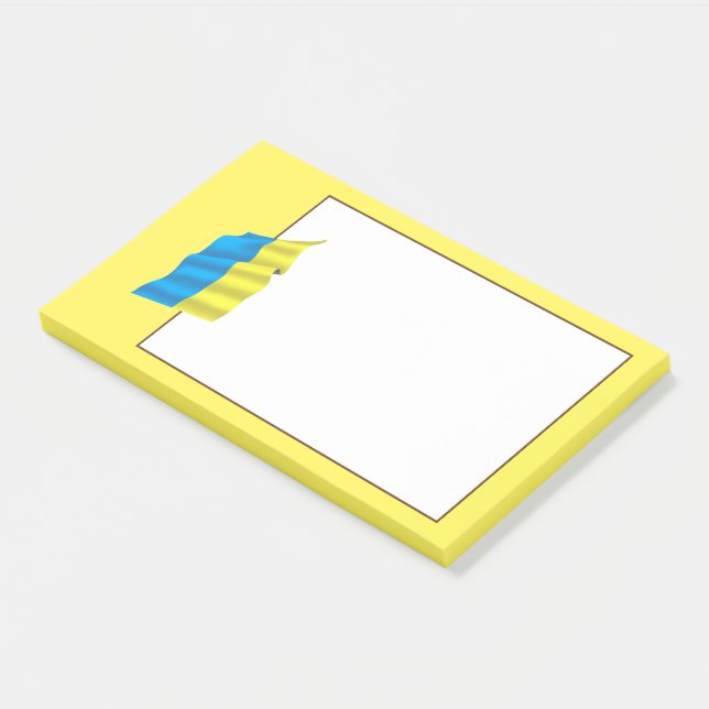 Ukraine Flag Post-it Notes (Angled)