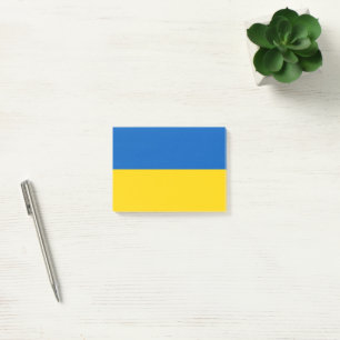 Ukraine flag post-it notes