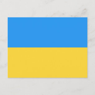Ukraine flag postcard