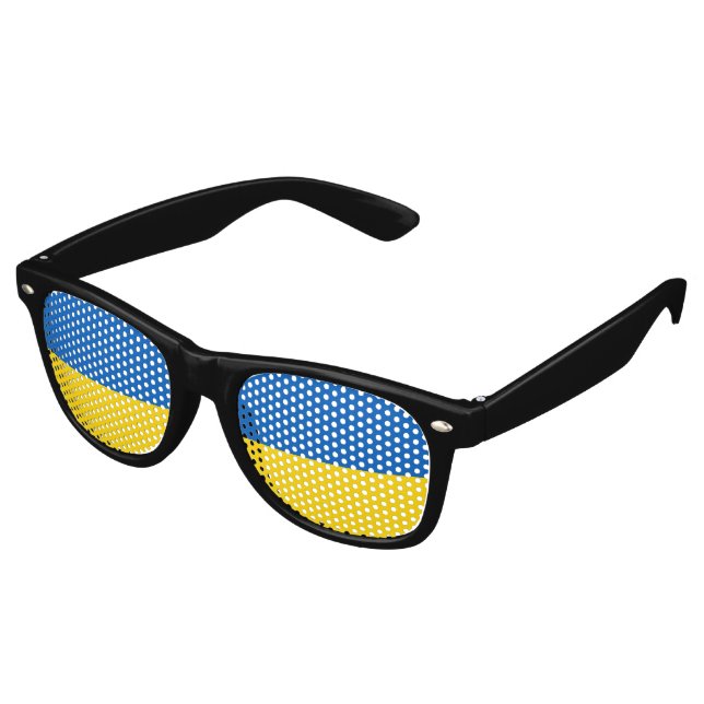 Ukraine flag retro sunglasses (Angled)
