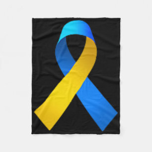 Ukraine Flag Ribbon Ukrainian National Flag Colors Fleece Blanket