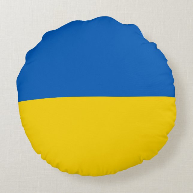 Ukraine flag round cushion (Back)