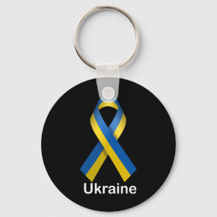 Ukraine Flag Shirt With Ukrainian National Colors  Key Ring