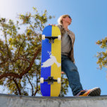 Ukraine Flag Skateboard Dove of Peace - Freedom<br><div class="desc">Flag of Ukraine - Dove of Peace - Freedom - Peace Support - Solidarity - Ukrainian Flag - Strong Together - Freedom Victory ! Let's make the world a better place - everybody together ! A better world begins - depends - needs YOU too ! You can transfer to 1000...</div>